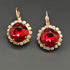 Auskari "Apžilbinošs Mirdzums III (Scarlet)" ar Swarovski™ kristāliem